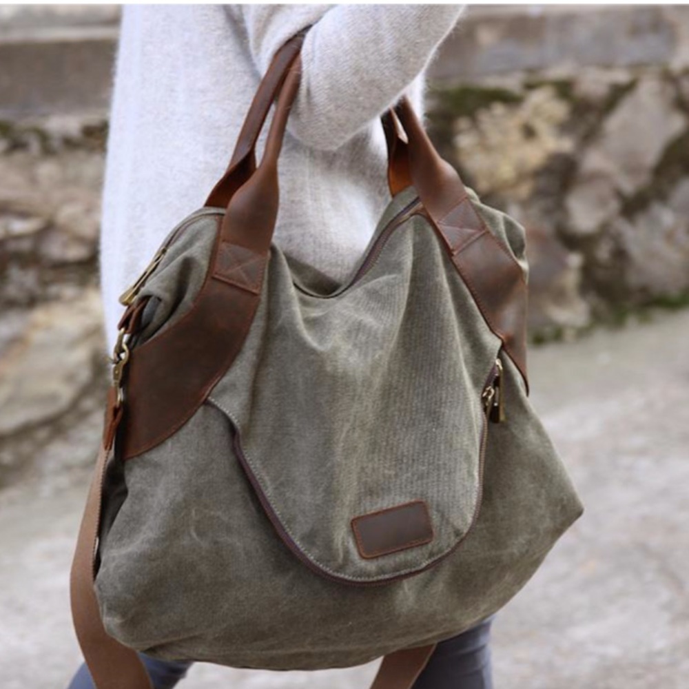 🎉New Canvas Tote Handbag can effortlessly carry everything you need. - Picture 3 of 5